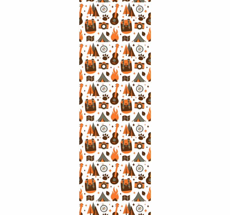 Tapeta do sypialni góry, niedźwiedź, ogień w lesie - TenStickers