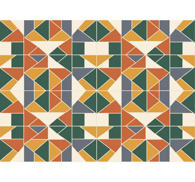 Tapeta abstrakcja wzór geometryczny - TenStickers