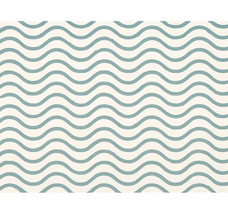 Tapety geometryczne fale w stonowanej zieleni - TenStickers