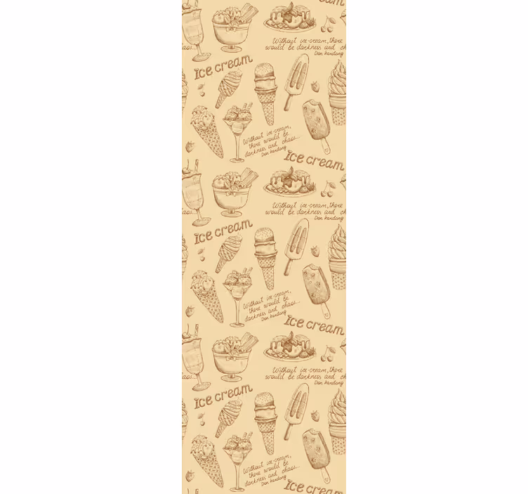 Tapeta rustykalna z vintage lodów w lodówce - TenStickers