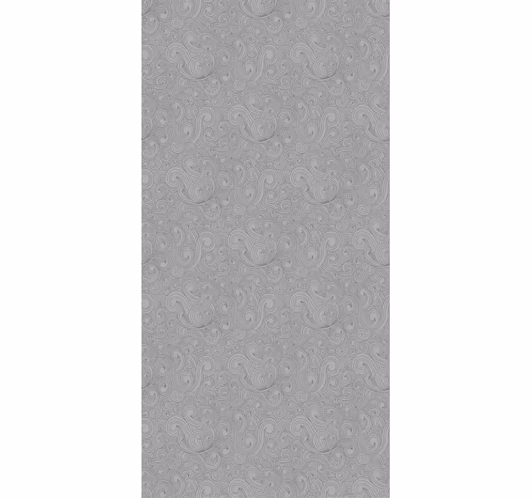 Tapeta rustykalna w szaro-kwiatowy wzór - TenStickers