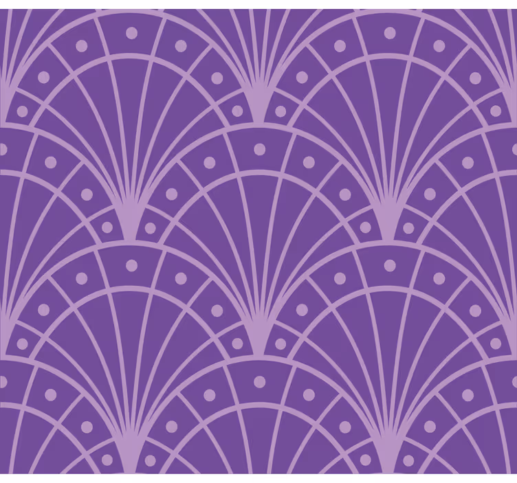 Fioletowa tapeta w minimalistycznym stylu art deco - TenStickers