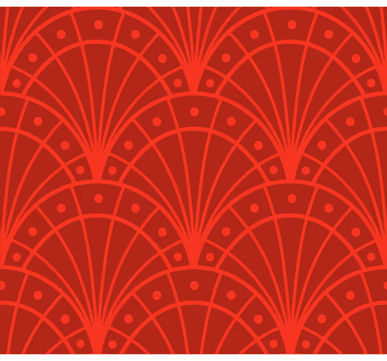 Czerwona tapeta w eleganckim stylu art deco - TenStickers