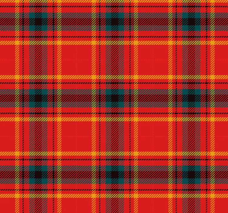 Czerwona tapeta w świąteczny tartan w kratkę - TenStickers
