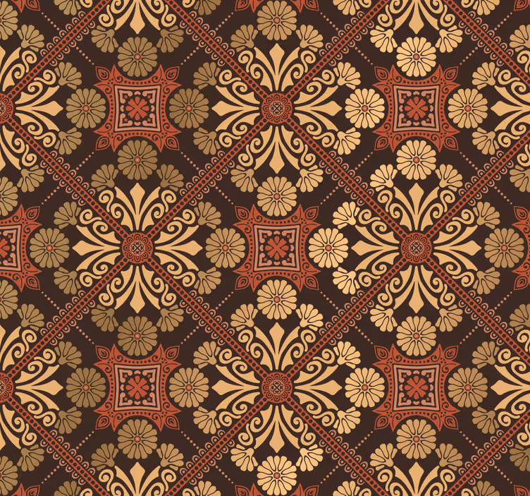 Tapeta w stylu vintage do sypialni barokowa - TenStickers