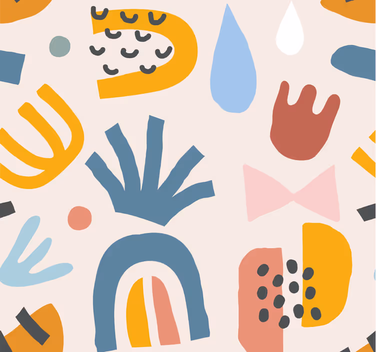 Tapeta abstrakcja artystyczne wzory - TenStickers