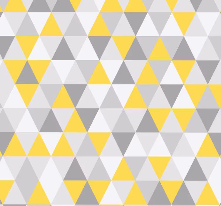 Tapeta geometryczna żółte i szare kształty - TenStickers