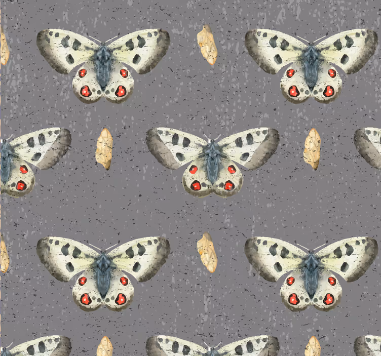 Tapeta z teksturą betonu motyle - TenStickers