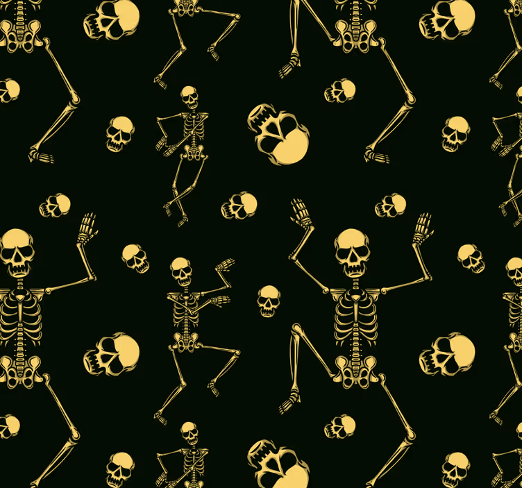 Tapeta do sypialni Zabawne tańczące szkielety - TenStickers