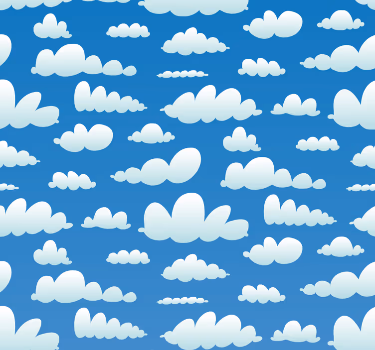 Tapeta do salonu projekt wzoru chmur - TenStickers