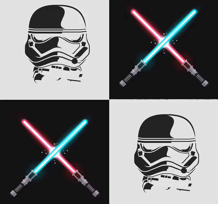 Tapeta dla dzieci Wzór granicy star wars - TenStickers