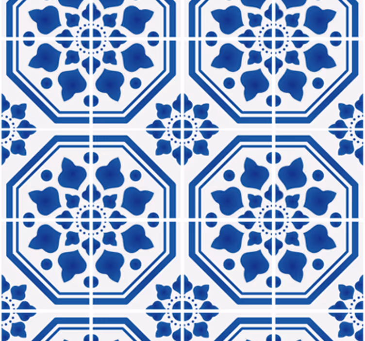 Tapeta szafirowe klasyczne ozdoby - TenStickers
