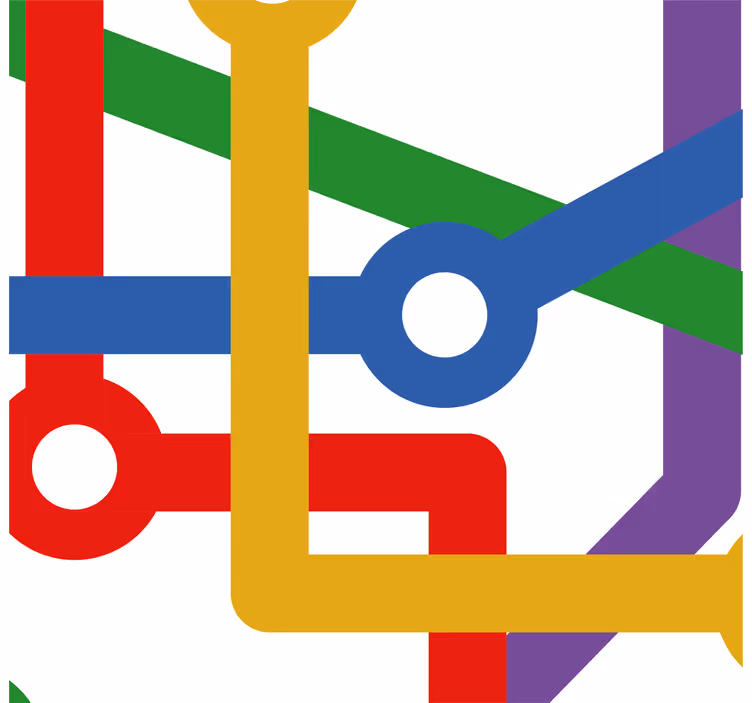 Tapeta z mapą metra - TenStickers