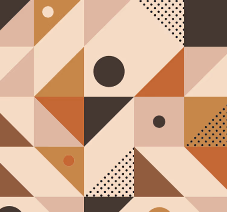 Tapeta geometrczyna harmonia kształtów geometrycznych - TenStickers