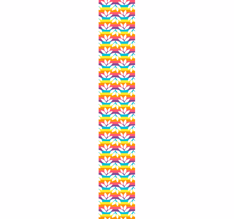 Tapeta do sypialni w tropikalny wzór kafli - TenStickers