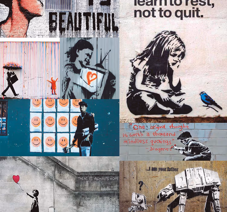 Tapeta artystyczna Banksy  - TenStickers