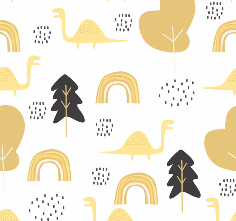 Tapeta dla dzieci zabawny motyw dinozaura - TenStickers