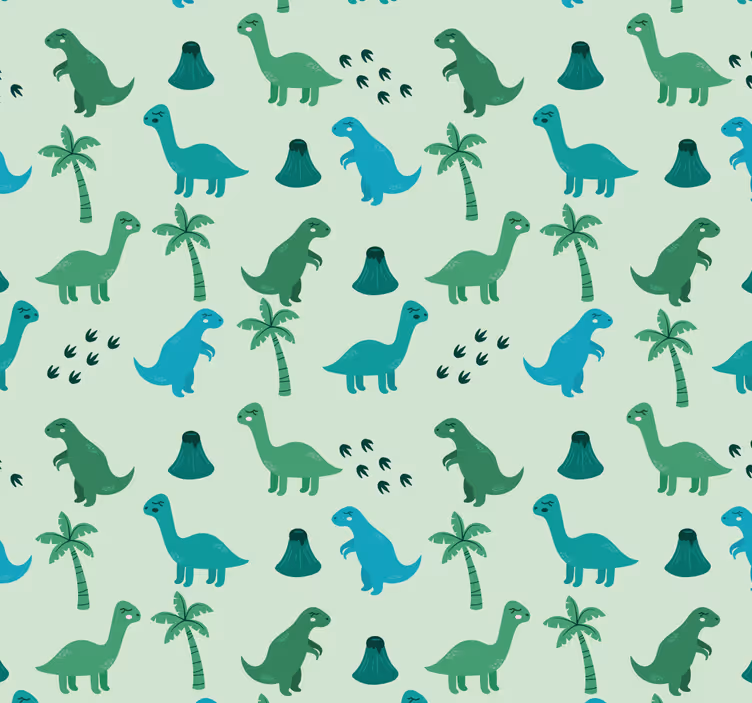 Tapeta dinozaury motywy dinozaurów - TenStickers