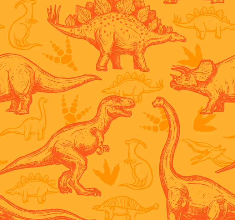 Tapeta dinozaury kreskówka dinozaura - TenStickers