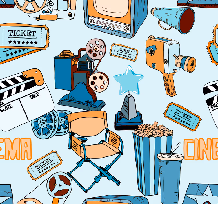 Tapeta noc filmowa do salonu - TenStickers