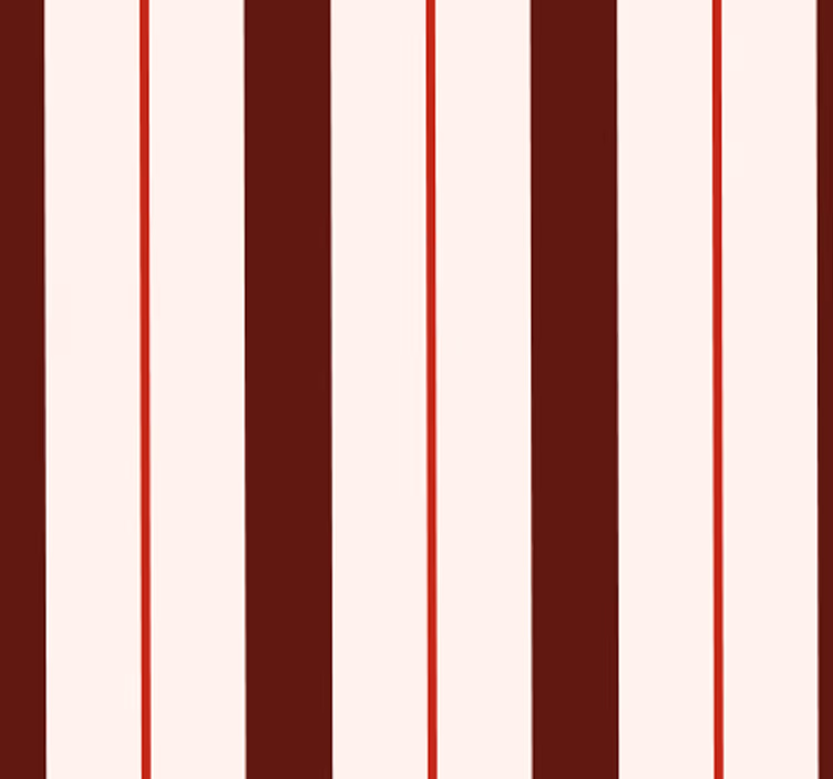Tapeta Szerokie, cienkie, czerwono-białe paski - TenStickers