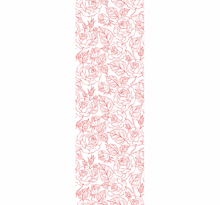 Tapeta kwiaty wzór róży - TenStickers