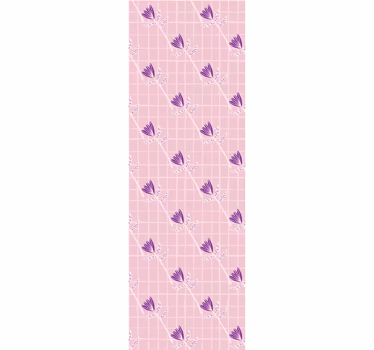 Tapeta geometrczyna geometryczny kwiatowy wzór - TenStickers