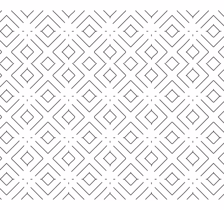 Tapeta kwadraty Geometryczny czarno-biały - TenStickers