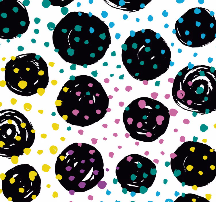 Tapety nowoczesne stylowe kropki - TenStickers