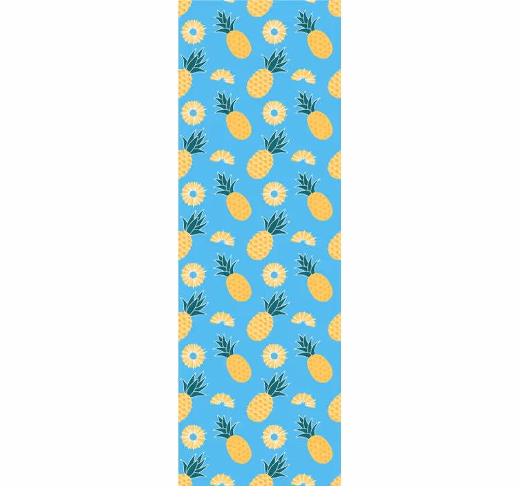 Tapeta zwierzęta tropikalny nadruk ananasa - TenStickers