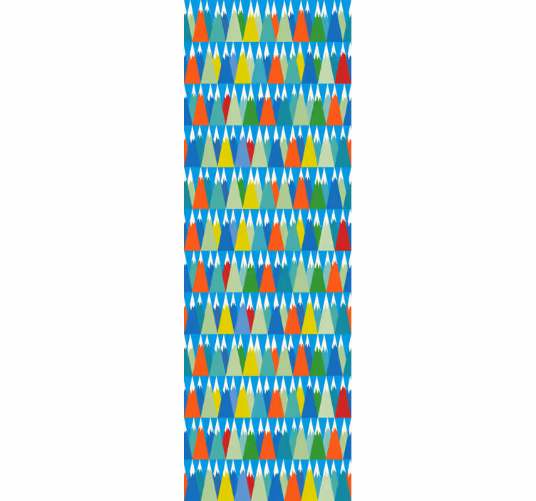 Tapeta geometrczyna geometryczny krajobraz górski - TenStickers