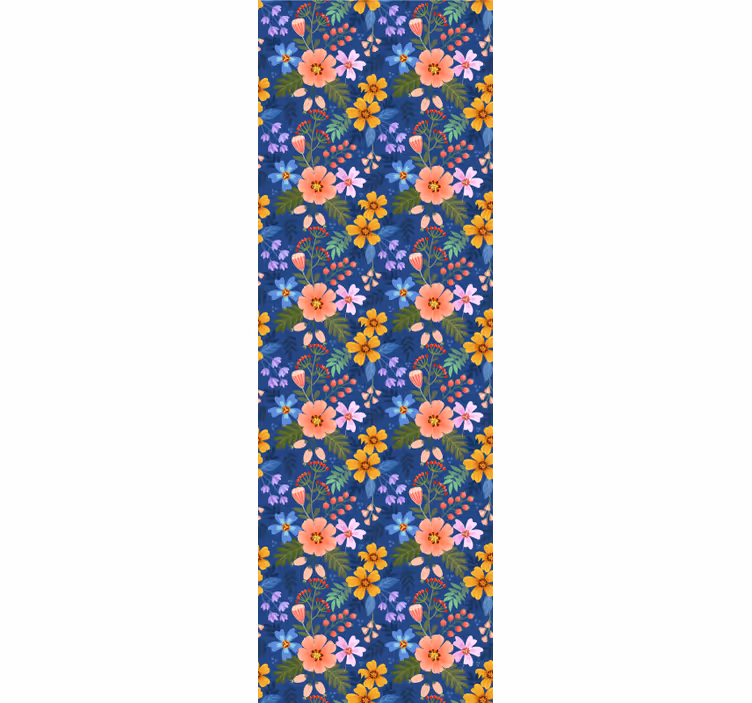 Tapeta kwiaty wzór bukietu kwiatowego - TenStickers