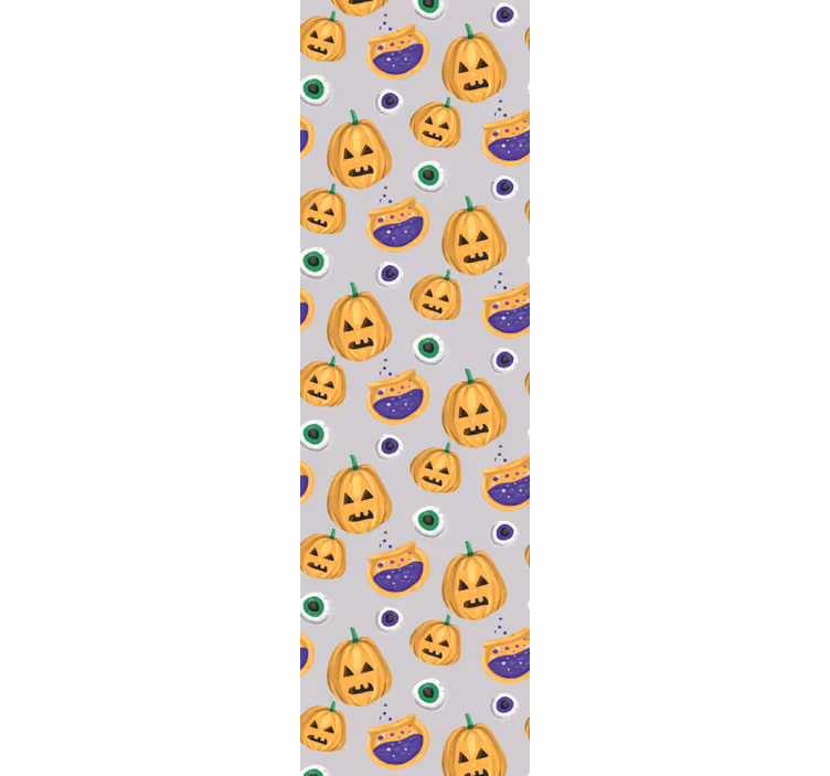 Tapeta Halloween wzór dyni - TenStickers