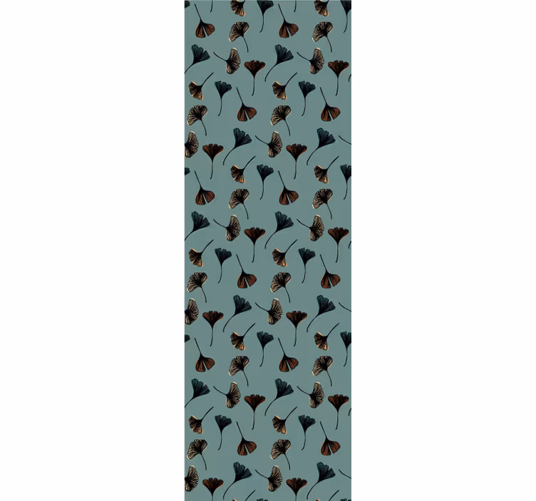 Tapeta kwiaty motyw botaniczny miłorzębu - TenStickers