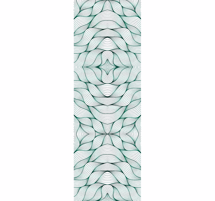 Tapeta liście w geometryczny wzór - TenStickers