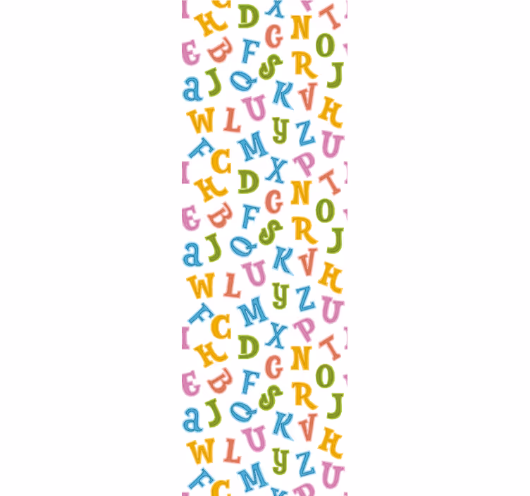 Tapeta z napisami zabawa z alfabetem - TenStickers