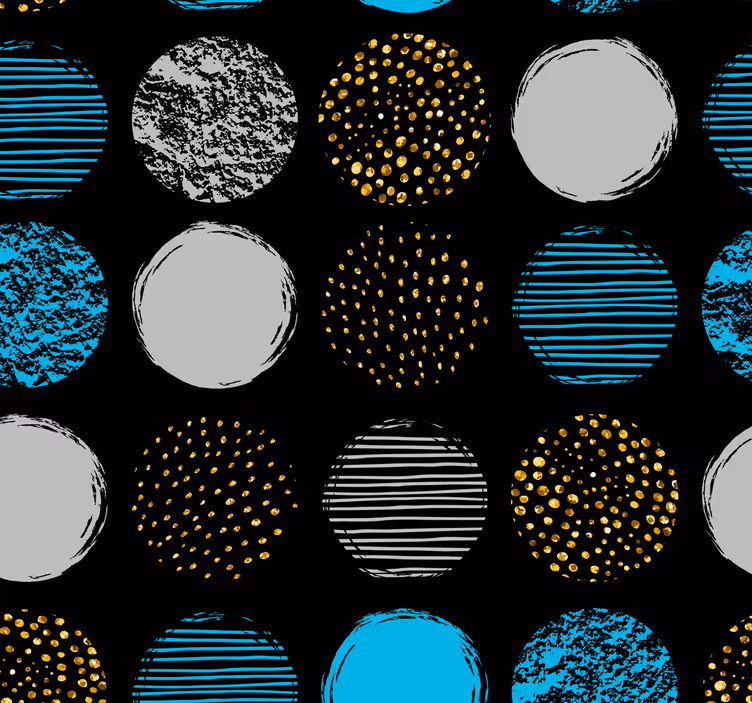Tapeta geometrczyna zespół kropek geometrycznych - TenStickers