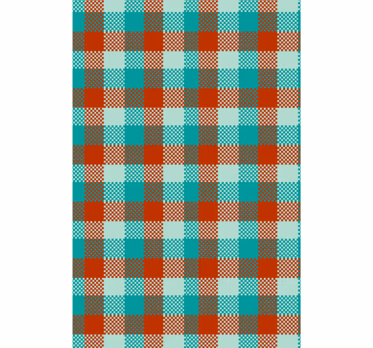 Tapeta geometrczyna wzór w kratkę - TenStickers