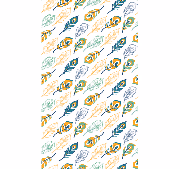 Tapeta sztuka pierzasta elegancja - TenStickers
