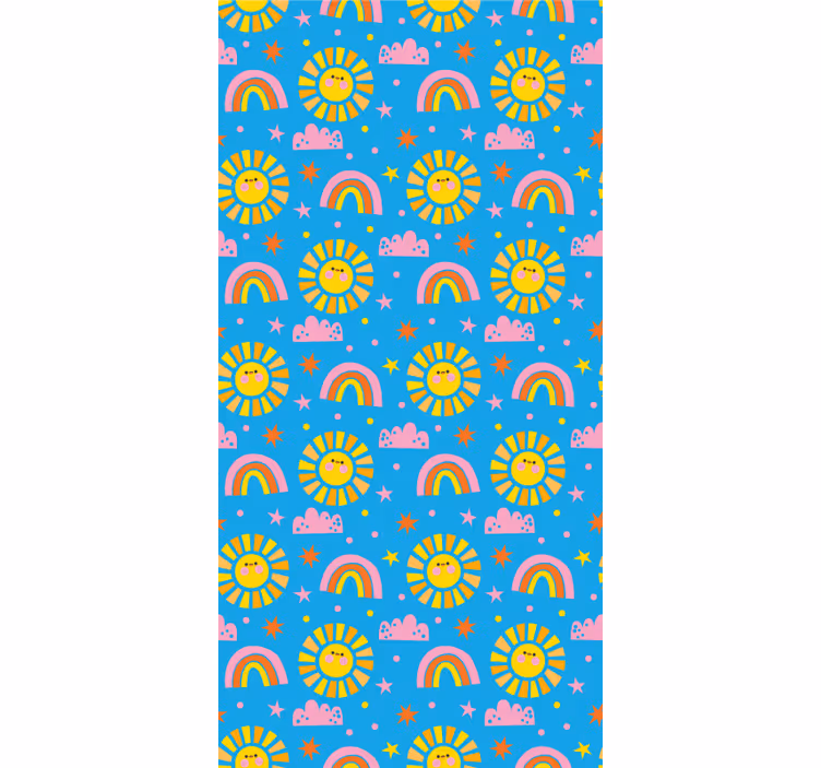 Tapeta dla dzieci zabawne tęcze - TenStickers
