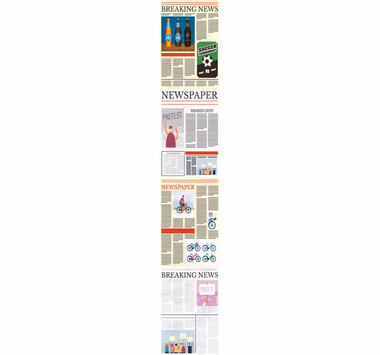 Tapeta z napisami kolaż z gazety - TenStickers