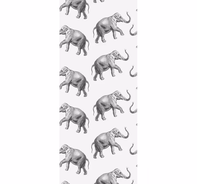 Tapeta słonie powtórzenie słonia - TenStickers