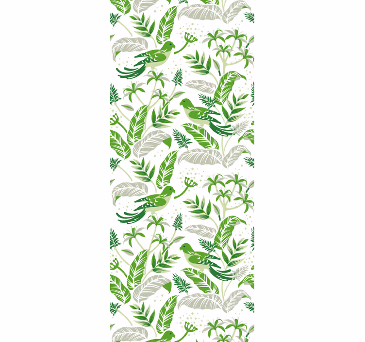 Tapeta liście motyw botaniczny - TenStickers