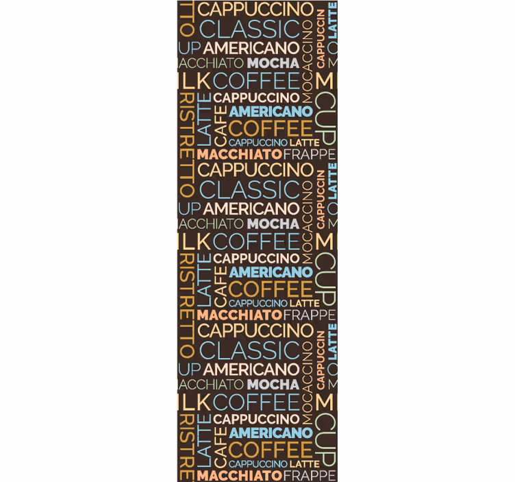 Tapeta z napisami typografia kawy - TenStickers