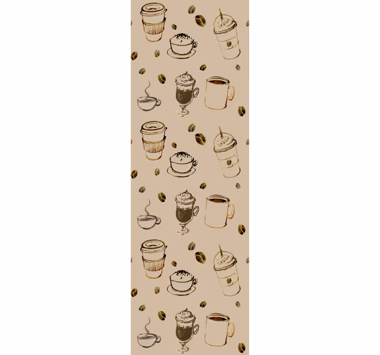 Tapeta do kuchni Vintage wzór kawy - TenStickers