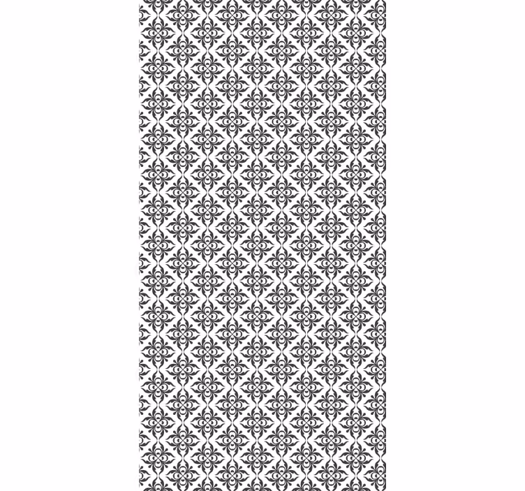 Tapeta do biura elegancki czarny kwiatowy - TenStickers