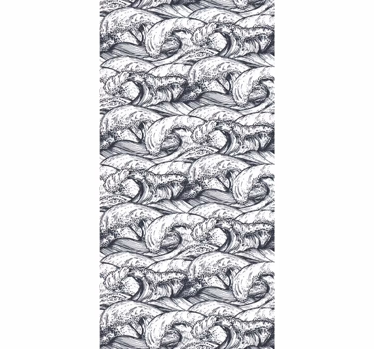 Tapeta natura wzór fal oceanu - TenStickers