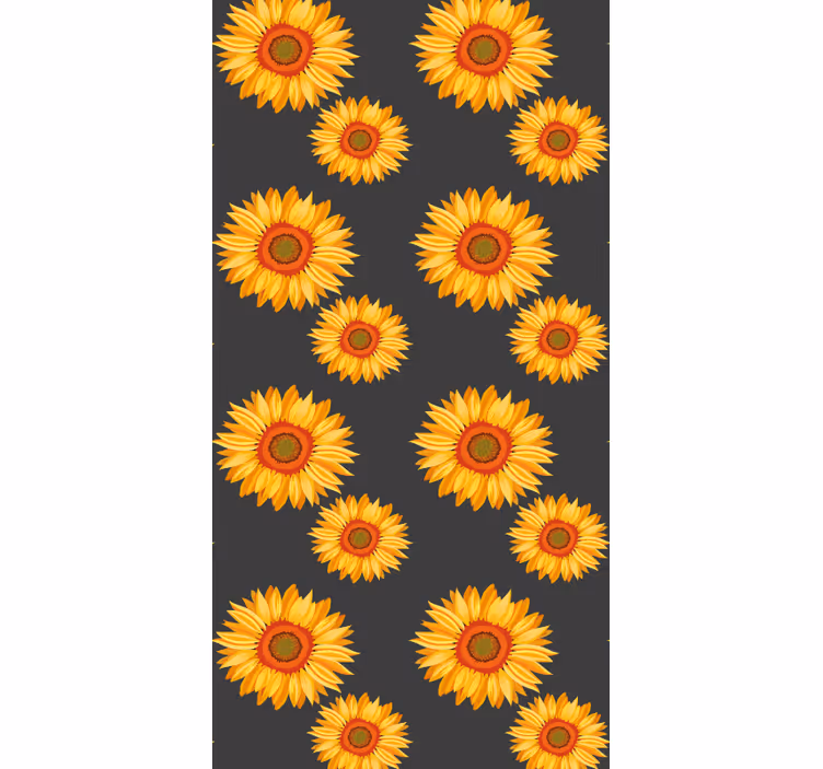 Tapeta kwiaty słonecznikowa elegancja - TenStickers