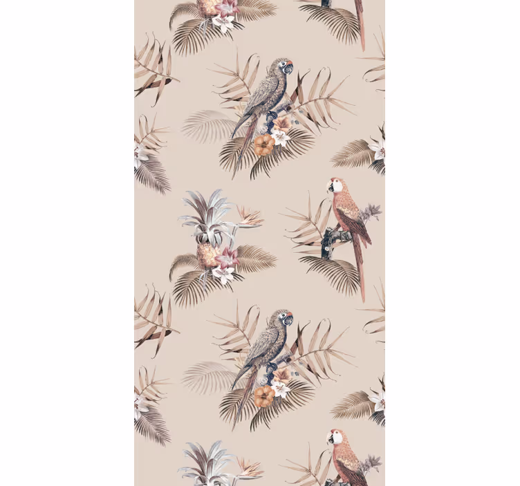 Tapeta w papugi elegancja tropikalnej papugi - TenStickers
