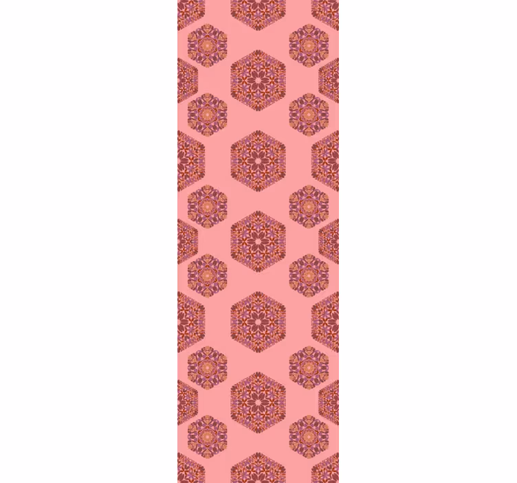 Tapeta ornament ozdobne sześciokąty - TenStickers